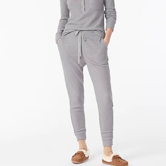 J. Crew Other - J crew at568 waffle Henley pajama bottoms gray